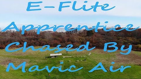 DJI Mavic drone chasing e flite Apprentice STS