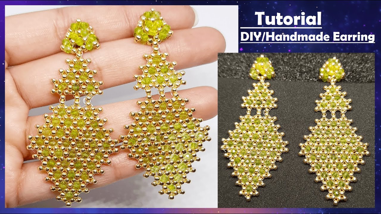 Easy DIY Earring | How to make jewelry | Beading tutorial. Handmade ...