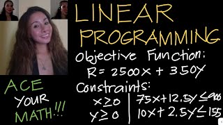PRECALCULUS: (#2) LINEAR PROGRAMMING || Solving OPTIMAL value of  Z by Jane Maciejewski