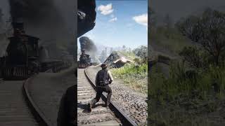 Horse Kicks Him Off a Mountain… Then a Train & Crocodile Appear! 😱 #shorts