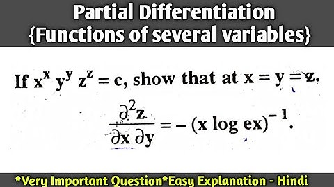 #9 Partial Differentiation in Hindi | Functions of several variables Engineering | Maths