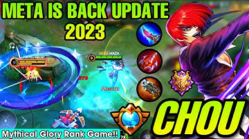 CHOU META IS BACK? 🔥 FIRST GAMEPLAY AFTER UPDATE 2023 | Mobile Legends Bang Bang