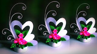 How To Make beautiful valentine day crafts / how to make beautiful flower bouquet