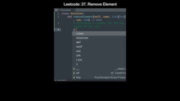 Leetcode 27. Remove Element in Python | Python Leetcode | Python Coding Tutorial | Python Code ASMR