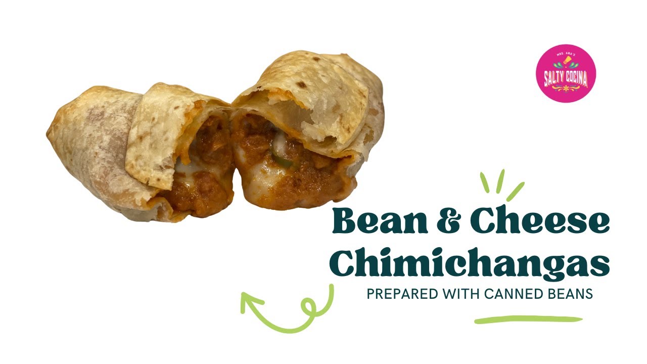Bean and Cheese Vegan Chimichangas