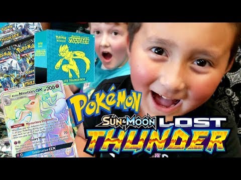 THE BEST POKEMON LAUNCH PARTY!! NEW LOST THUNDER SET! FEATURING AARONS WISH FROM THE DREAM FACTORY!