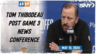 Tom Thibodeau comments on officiating during Knicks' tough loss to Indiana in Game 3 | SNY