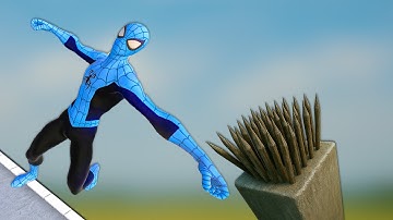 Ragdoll Physics Mayhem – Spider Man’s Epic Trap Fails!