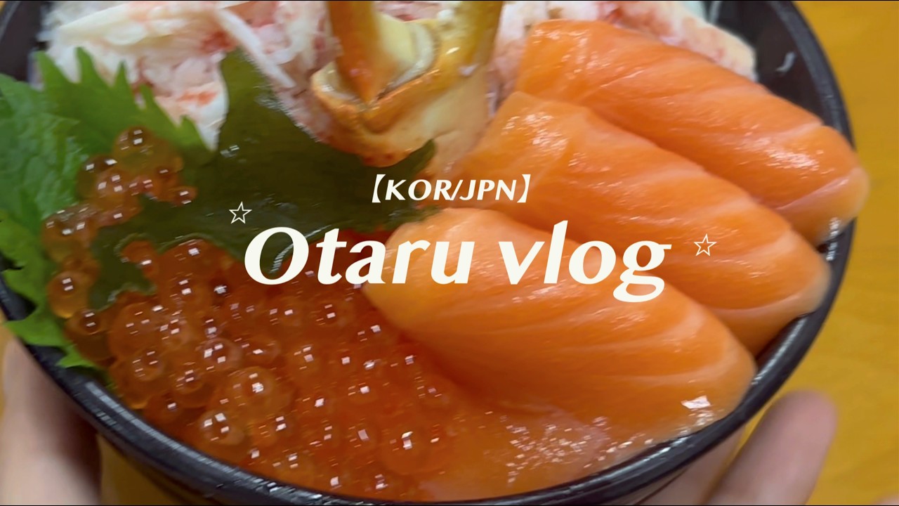 KOR/JPN】Otaru vlog｜1泊2日食い倒れ小樽🍰맛있고 맛있고 예쁜 오타루 관광하기✨