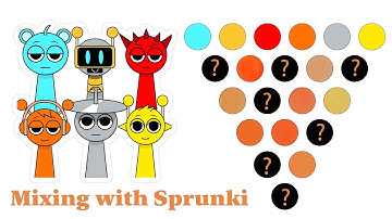 Color Mixing with SPRUNKI Characters  in Procreate #colormixing #sprunki #procreate