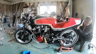 「CBX400F シングルシート固定カラー作成!!」