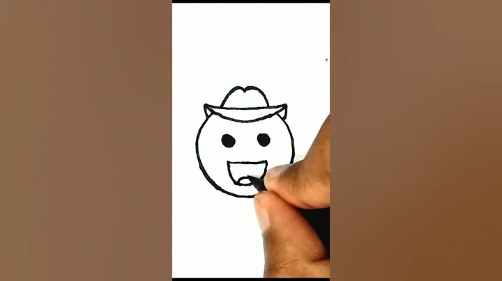 Simple draw smile emoji 🤠😲#trending #viral