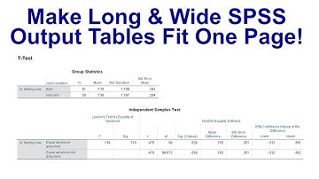Make Long and Wide SPSS Pivot Tables Fit One Page
