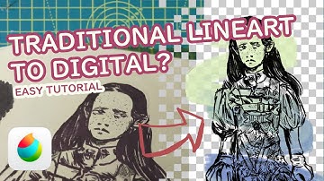 How to Make Traditional Lineart Digital | Medibang PC Tutorial
