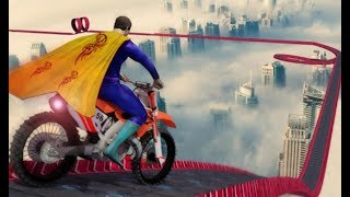 ► SuperHero Mega Ramp Stunt Bike Impossible Tracks Android Gameplay screenshot 1