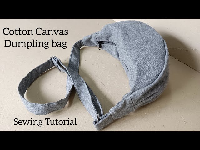 DUMPLING BAG COTTON CANVAS SEWING TUTORIAL / Paano manahi ng bag class=