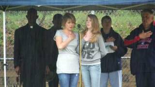 Ashley And Arielle Singing The National Anthem