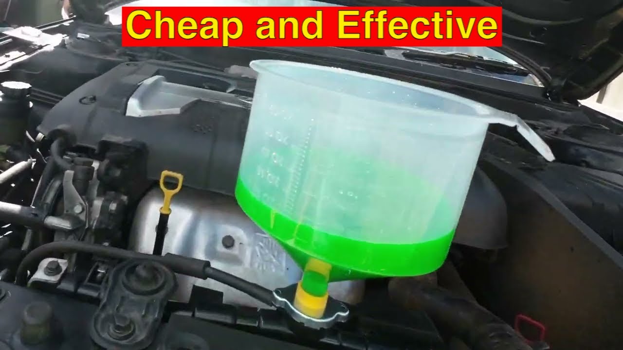 No Spill Coolant Filling Funnel Car Burper