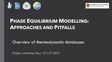 PEM 1 Overview of thermodynamic databases (Pierre Lanari)