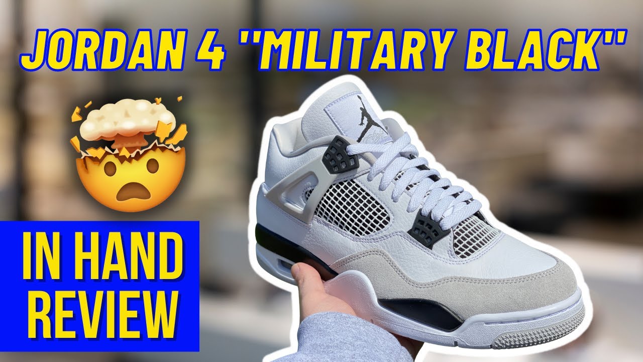 Air Jordan 4 Military Black In Hand Review - white and black  display picture 2
