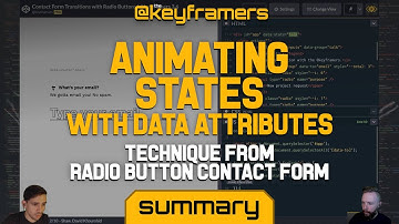 Animating States With Data Attributes! | SUMMARY Radio Button Contact Form | @keyframers 3.6.2