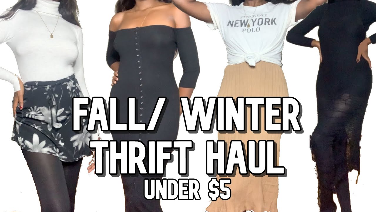 FALL WINTER TRY- ON THRIFT HAUL 2020 size small - YouTube