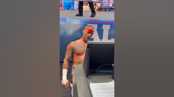 CM Punk caught blading himself during Samoa Joe match at AEW All In #wwe #aew #cmpunk #wrestling