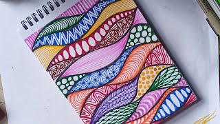 zentangle art for beginners || zentangle patterns #zentangle #colorful zentangle #doodle art