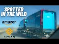 RIVIAN and AMAZON&#39;S NEW ELECTRIC vans in the wild
