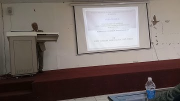 Prof R D Sharma VC Noida International University and former VC JU delivering lecture in BGSBU