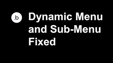 Dynamic Dribbble Menu and Sub-Menu Fixed | Bubble.io Responsive Beta