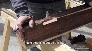 宮大工が職人技で教える初心者のための渡りあごの作り方動画　Step by step making Japanese Joinery - Watari ago (part 1)