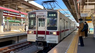 東武10030系11254F 普通南栗橋行き 栃木駅到着