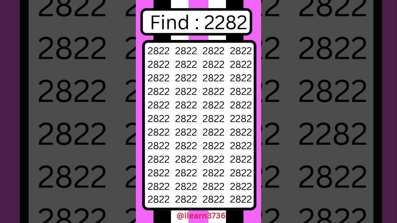 Find 2282 in 5 seconds if you can 😎 #shorts #trending #viral