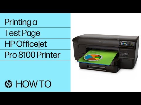 Printing a Test Page | HP Officejet Pro 8100 Printer | HP