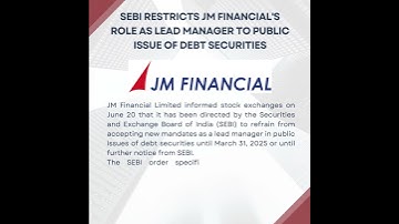 SEBI restricts JM Financial