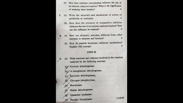 Biochemistry -II BSc biotechnology (2023) KUK