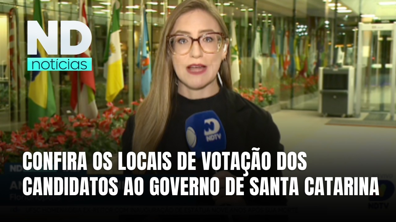 Veja horários e locais onde candidatos ao Governo de SC votam domingo