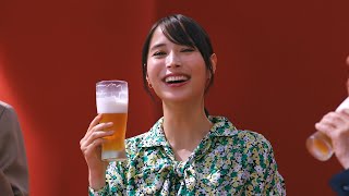 広瀬アリスと松山ケンイチが初登場　タモリ＆江口洋介と乾杯！　「本麒麟」新CM「新しい本麒麟はじまる　登場」編