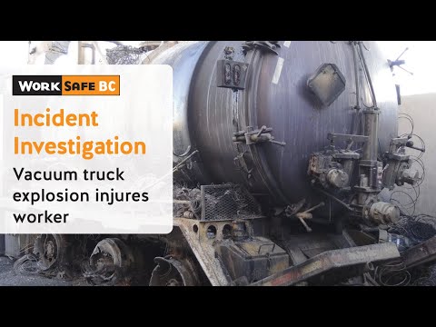 Vacuum Truck Explosion Injures Worker