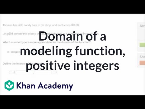 How to determine the domain of a modeling function | Functions | Algebra I | Khan Academy
