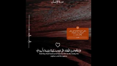 #تلاوة خاشعة وهادئا #سورة_الانسان حالات وتس دينية | قران كريم ❤️