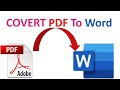 How to Convert PDF to Word | How To EASILY Convert PDF to Word | True and Scanned PDF