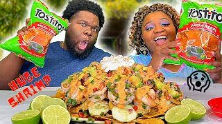 SHRIMP CEIVICHE LOADED NACHOS!!! | HASHTAG THE CANNONS  MUKBANG EATING SHOW!!!