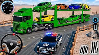 US Car Transporter Truck Driving 3D Game - Cargo Truck Transport Game - Android Gameplay screenshot 1