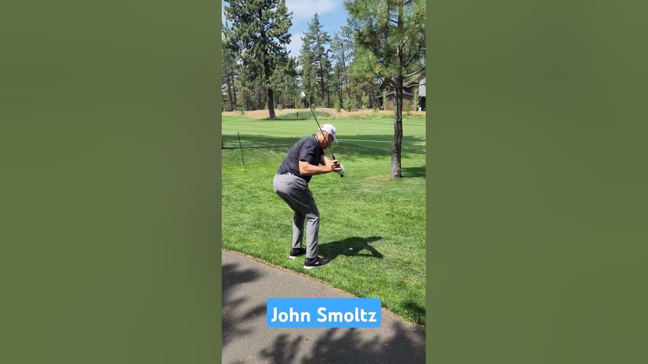 Atlanta braves hof pitcher john smoltz approaches 8th green at acc