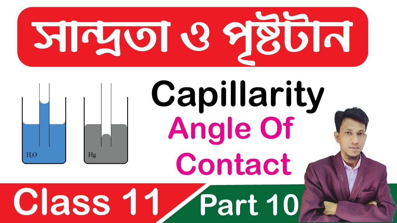 Viscosity And Surface Tension Class 11 In Bengali Part 10 Capillary