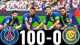 FIFA 23 - MESSI, RONALDO, MBAPPE, NEYMAR, ALL STARS - PSG 100-0 AL NASSR !