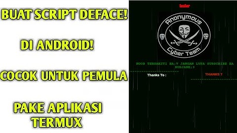 Cara Buat Script Deface Ditermux! Cocok Buat Pemula;V