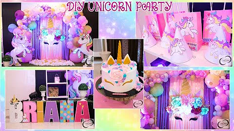 HOW TO MAKE DIY UNICORN THEMED BIRTHDAY PARTY SET-UP ( TIME-LAPSE ) EASY TUTORIAL | VLOG 048
